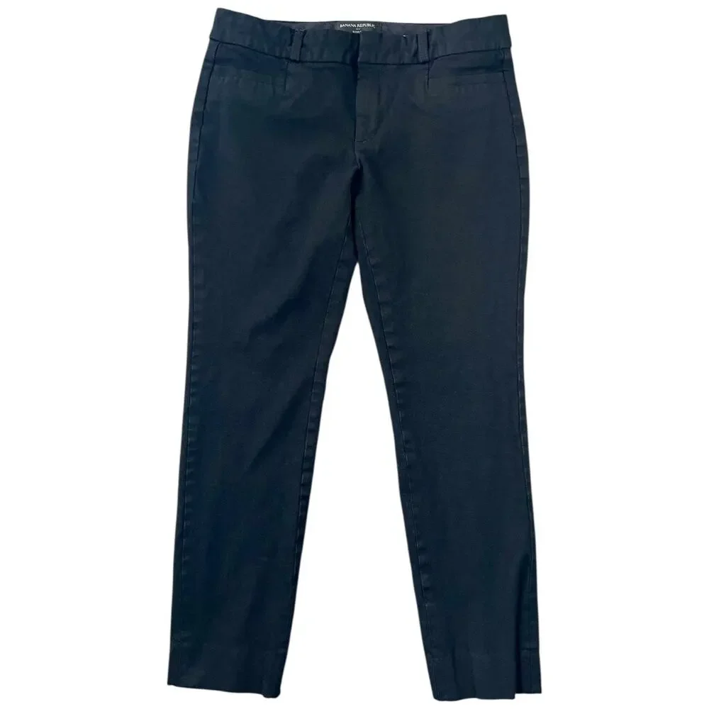 2 Pairs Banana Republic Sloan Fit Petite Pants Black and Navy Slim Ankle - 2P